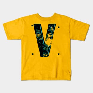 lettre V printed design Kids T-Shirt